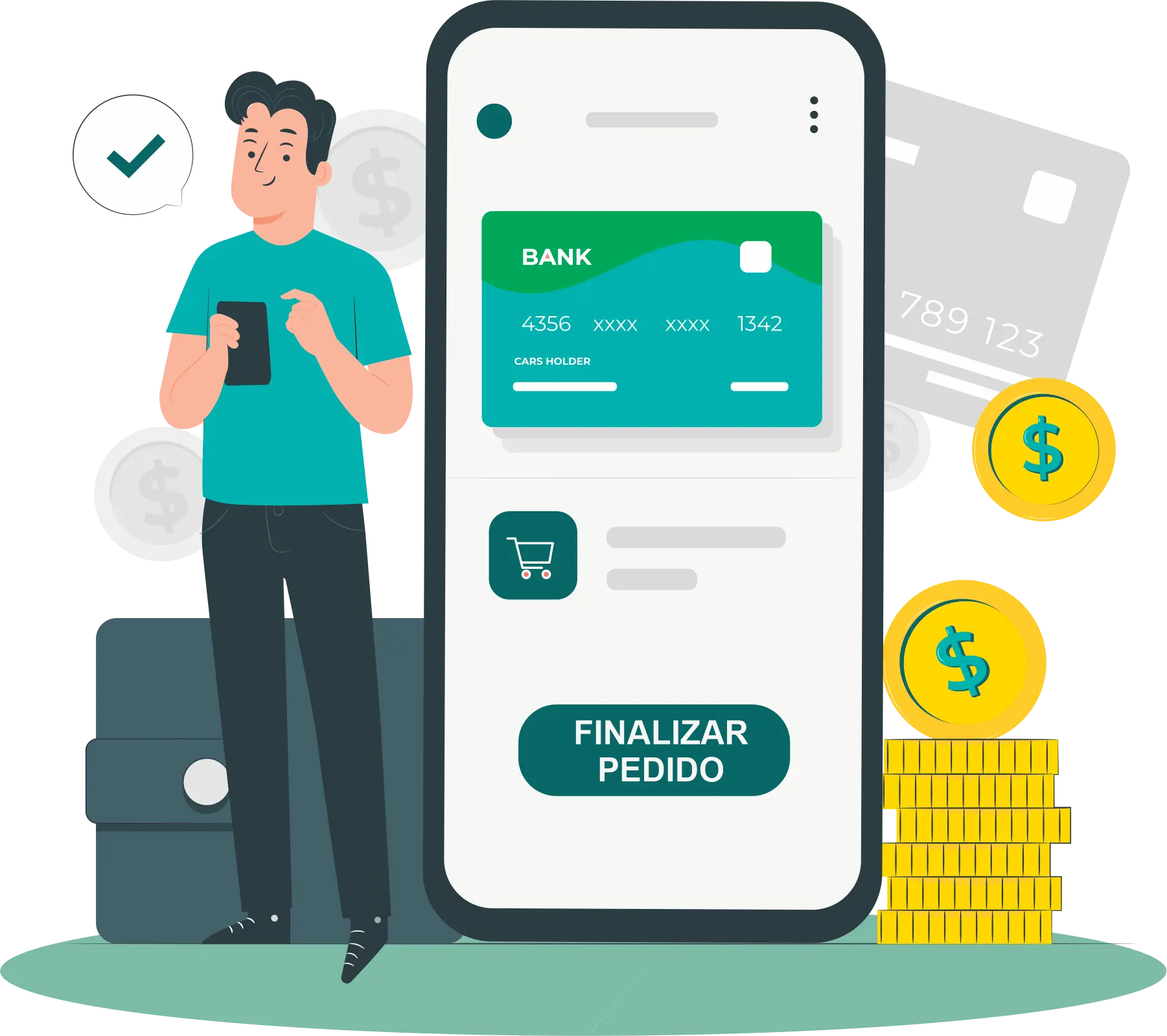 Comprar gás no cartão